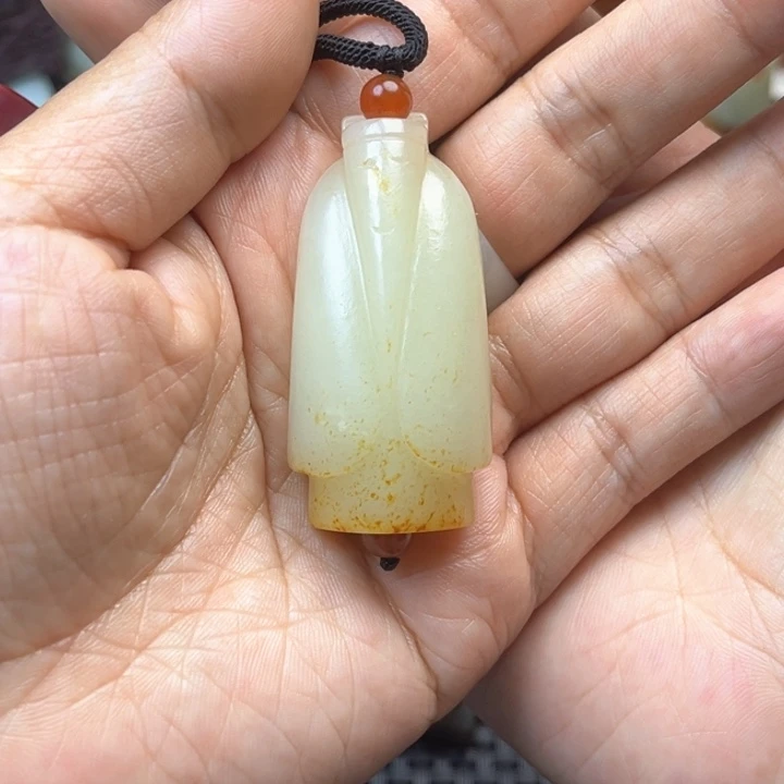 和田玉未镶嵌挂件佐**源