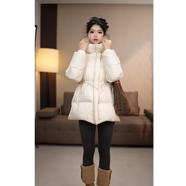 【白鹅绒】反季清羽绒服女短款2025韩版收腰短款加厚显瘦