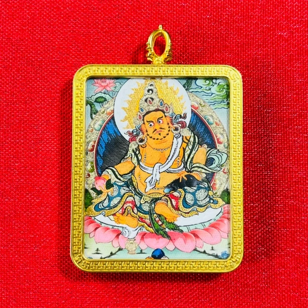 合金吊坠 入门级半手绘描金唐卡丨藏式风格职场事业招财转运