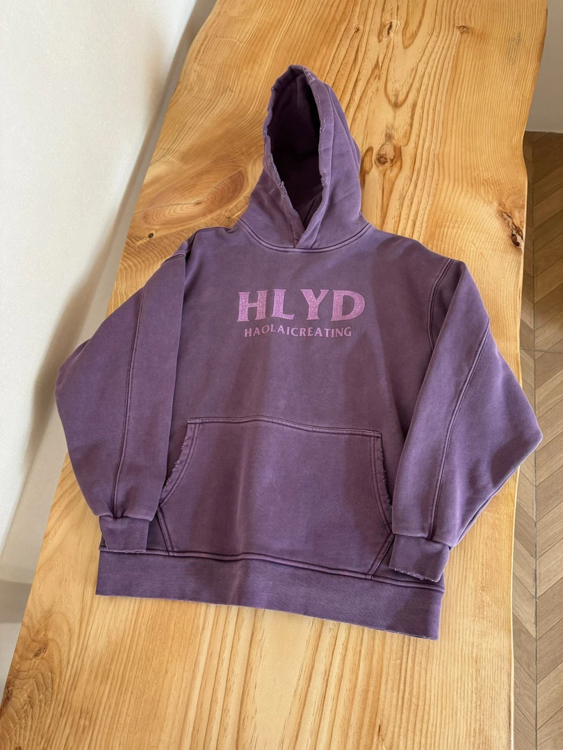 【断码捡漏】D221-PIGMENT DYED SWEATPARKA 印花抓绒连帽卫衣