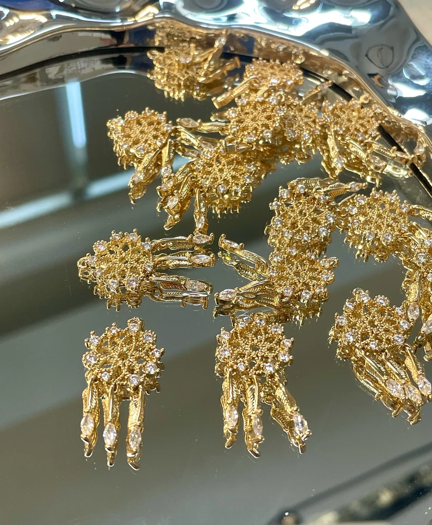 雨宝严选· DIY G3 高保色金色捕梦网吊坠DIY