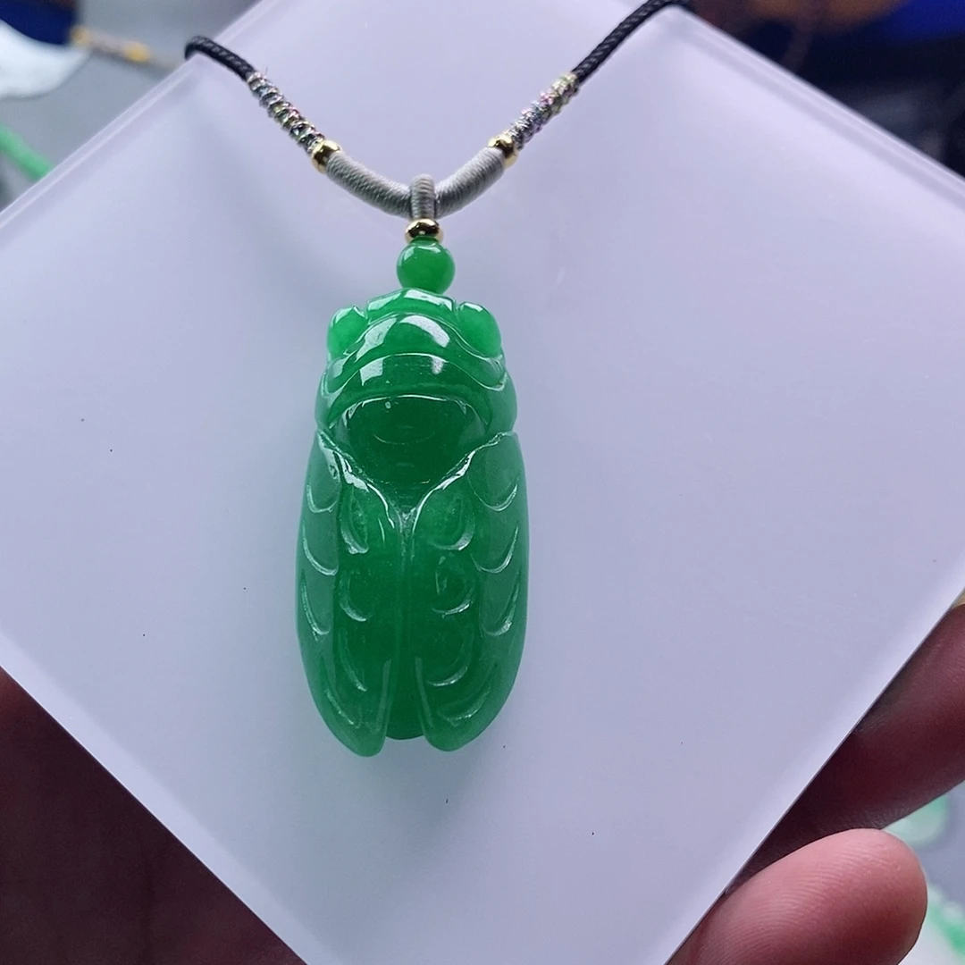 翡翠未镶嵌吊坠(赠链)