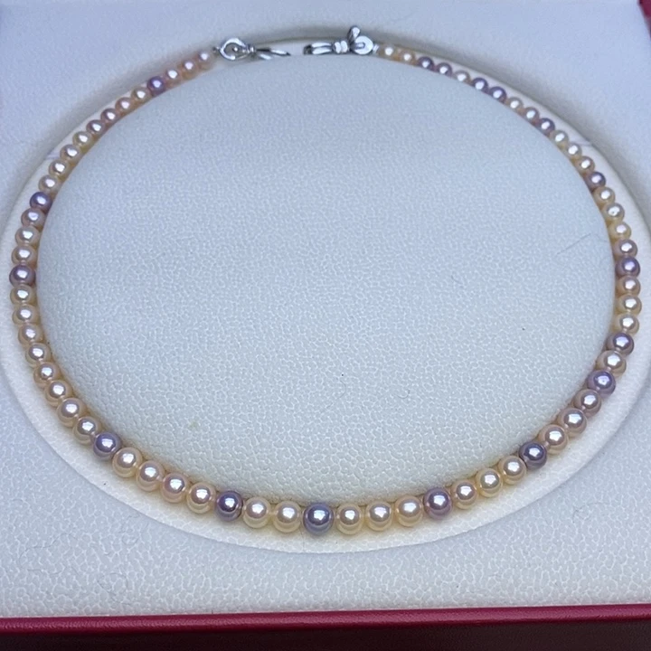 未镶嵌项链淡水珍珠混彩