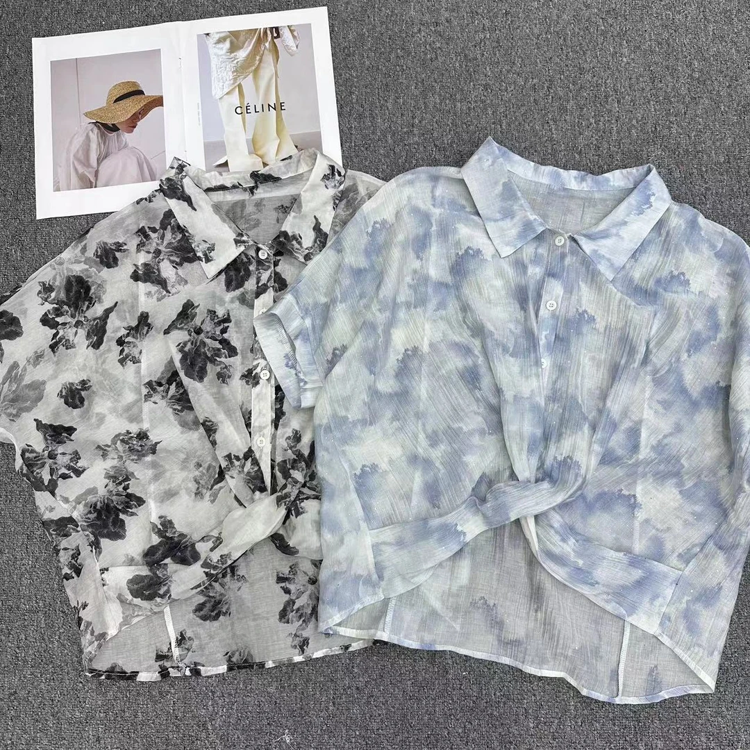 【周周家】6158濮院夏季亚麻衬衫女士休闲时尚街头风