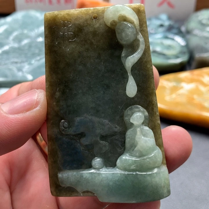 翡翠未镶嵌颈饰保真天然a货翡翠