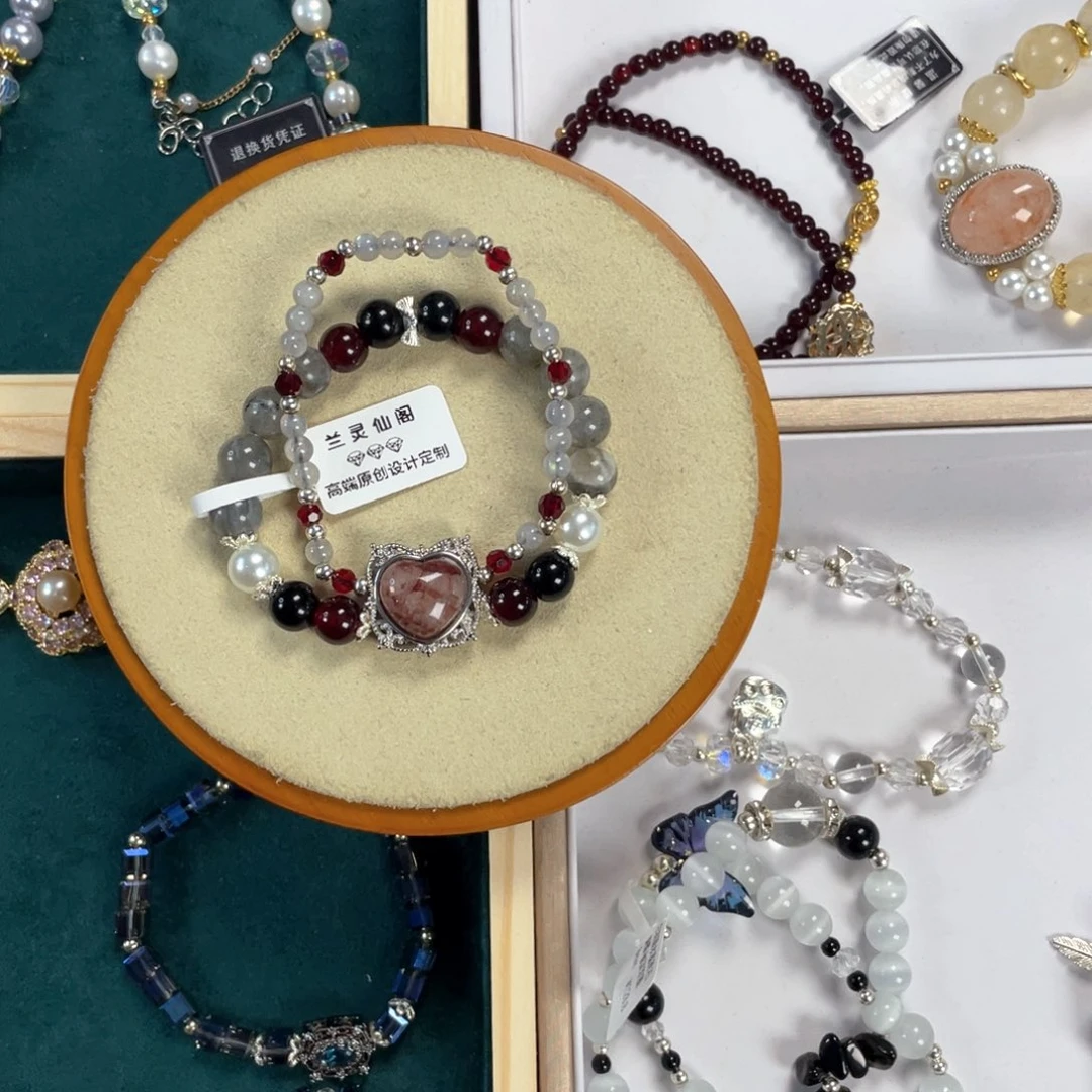 项链针钠钙石银S925镀金镶嵌