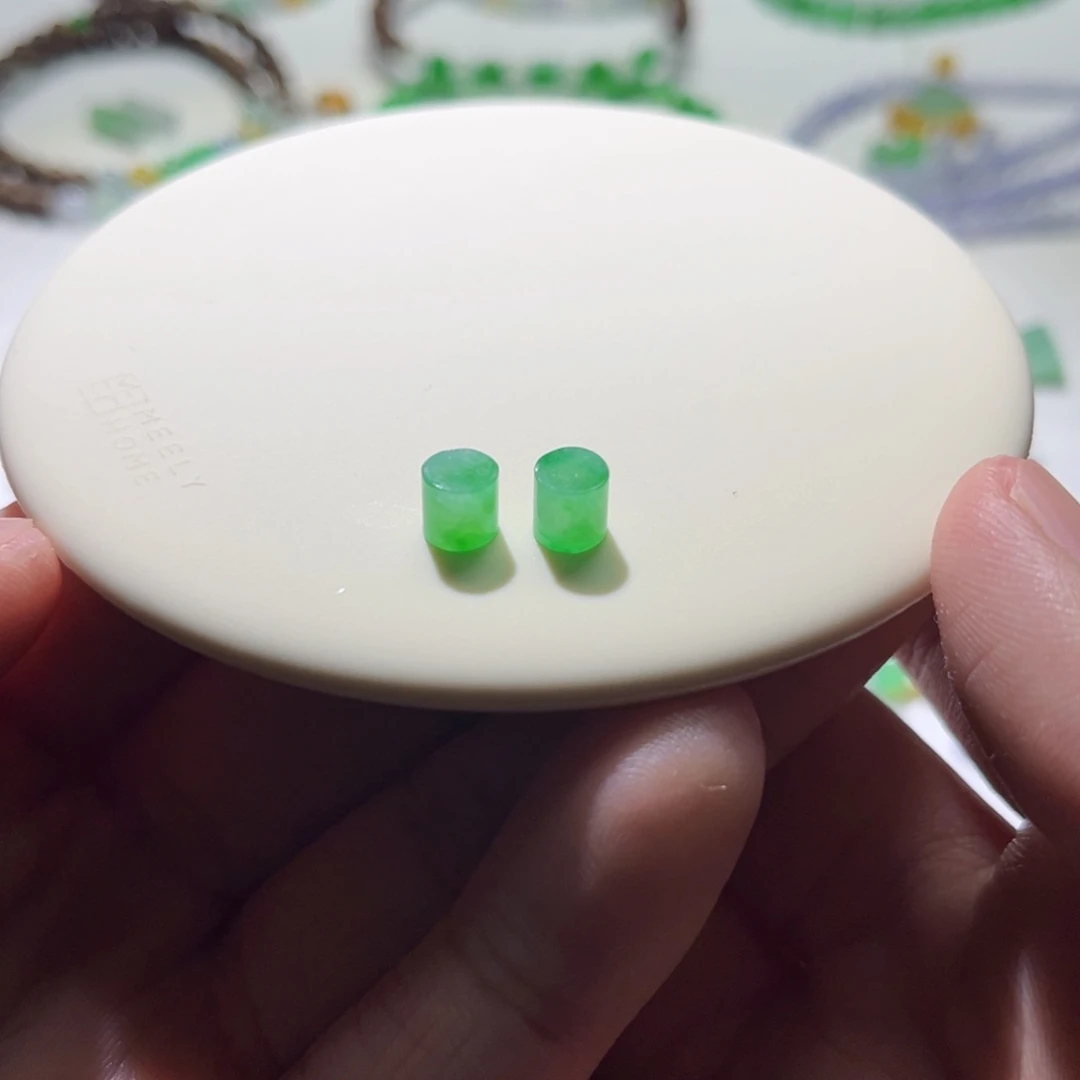 散珠翡翠裸石多样性发一颗桶珠6mm