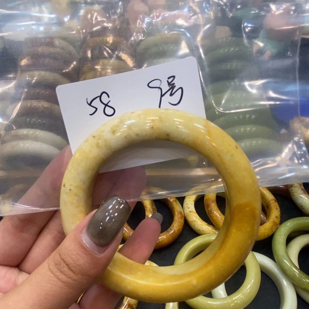 ༺***༻蛇纹石玉未镶嵌手镯