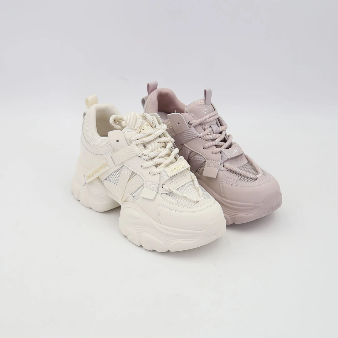 丝柏兰平底时尚舒适柔软厚底增高系带韩系女士单鞋414245276