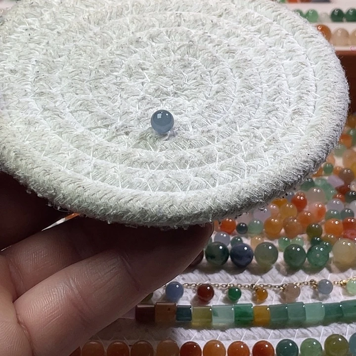 翡翠散珠未镶嵌定制翡翠卡6.5