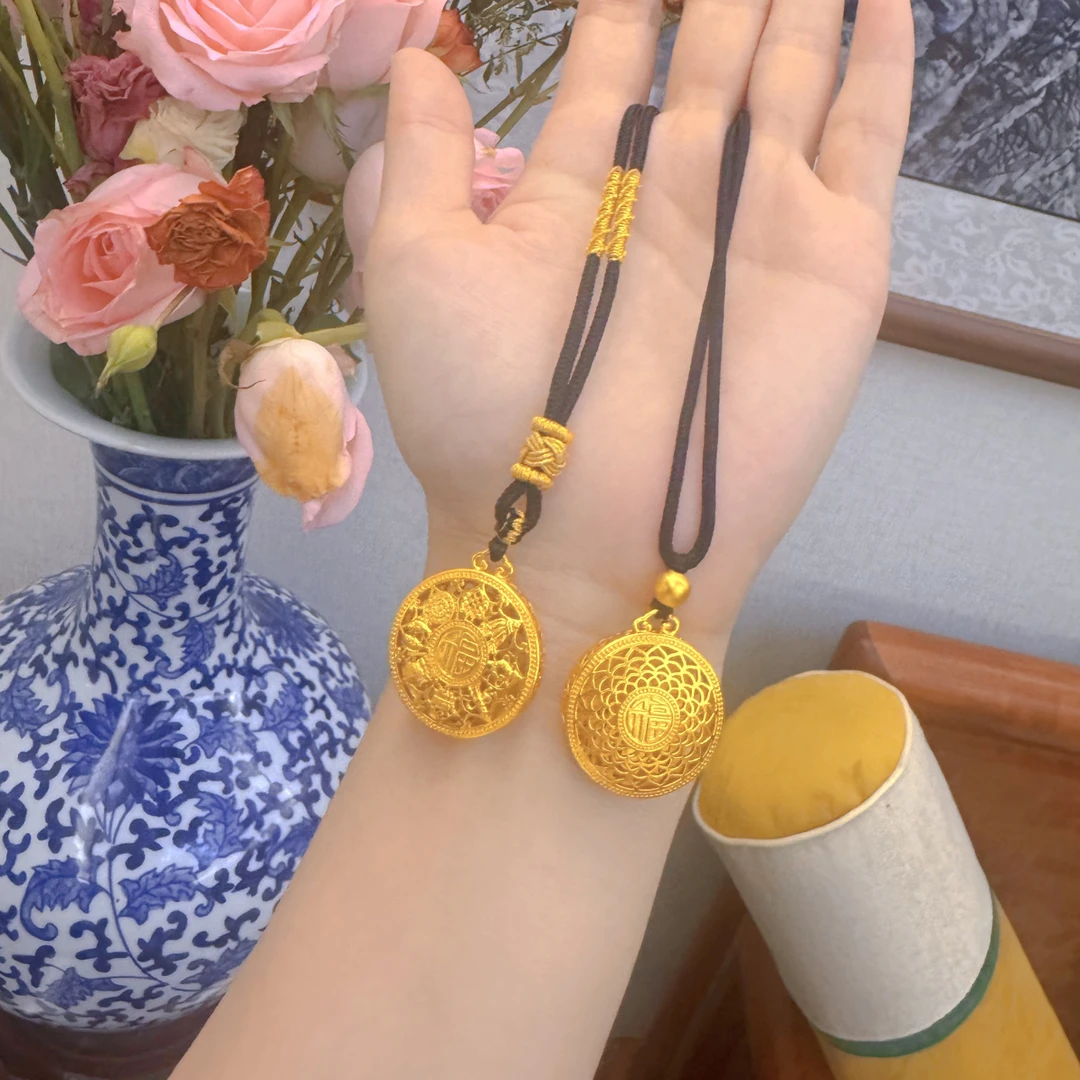 铜吊坠 最小号八宝罗盘毛衣链2.5直径