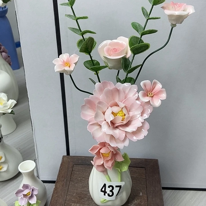陶瓷纯手工捏花设计