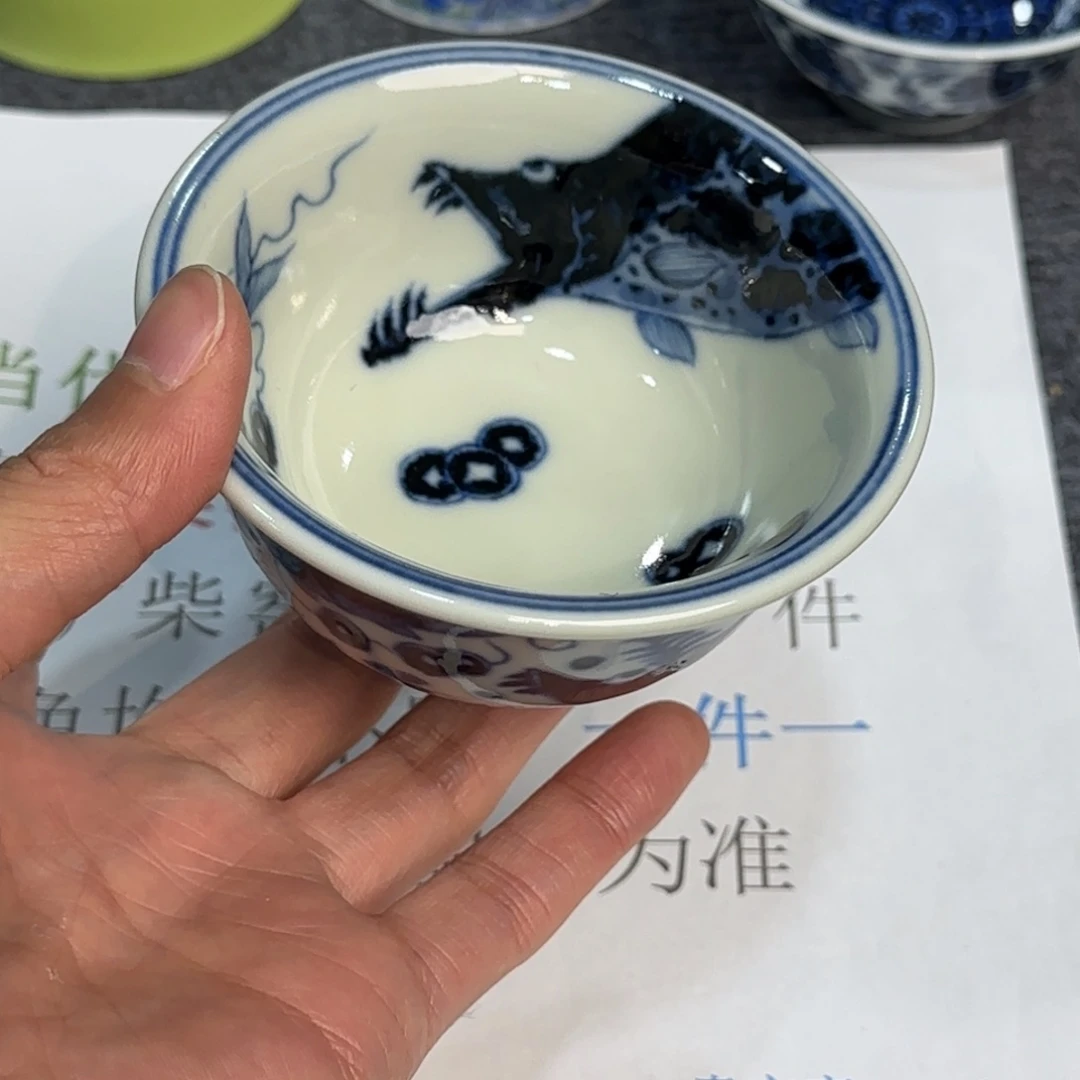 杯子瓷当代仿古精品全手工