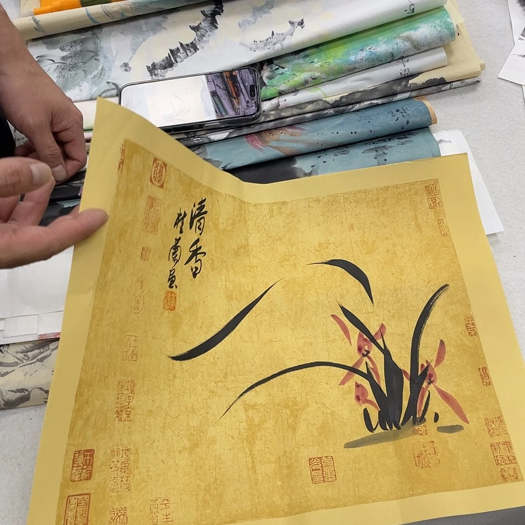 国画纯手绘字画宣纸