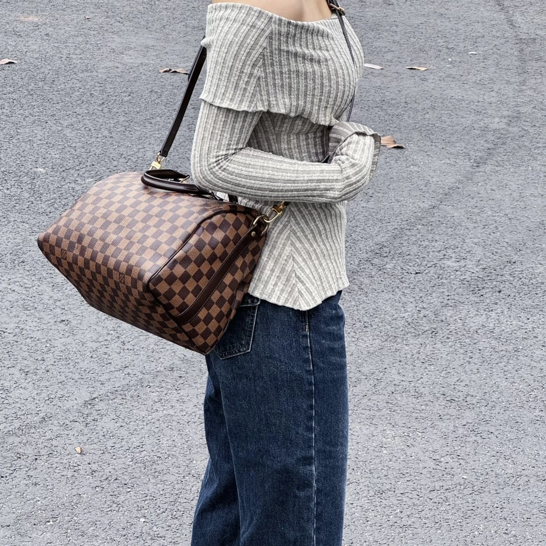 95新 LouisVuitton/路易威登 LV棋盘格30斜挎包973056