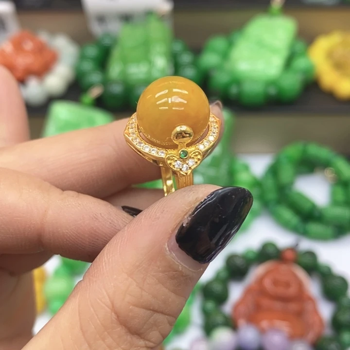 翡翠未镶嵌手链戒指98