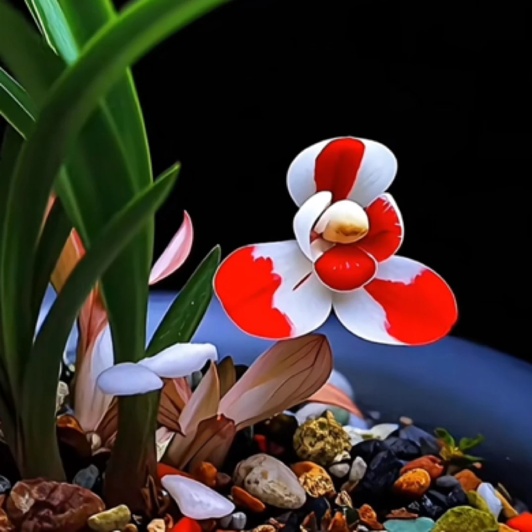 春兰 如意锦鲤 带花芽 3苗连体特壮