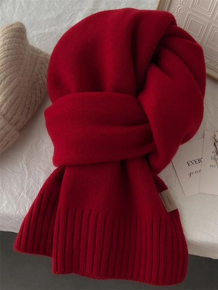 加厚加宽~100%纯羊毛超细澳毛围巾超柔软女秋冬保暖针织围脖