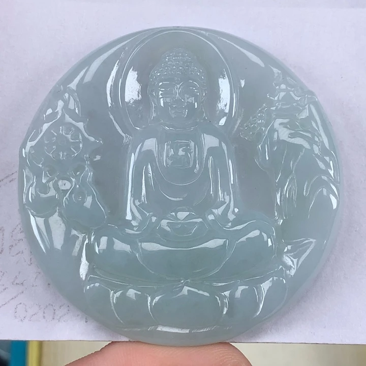 颈饰未镶嵌翡翠珊**?观音牌