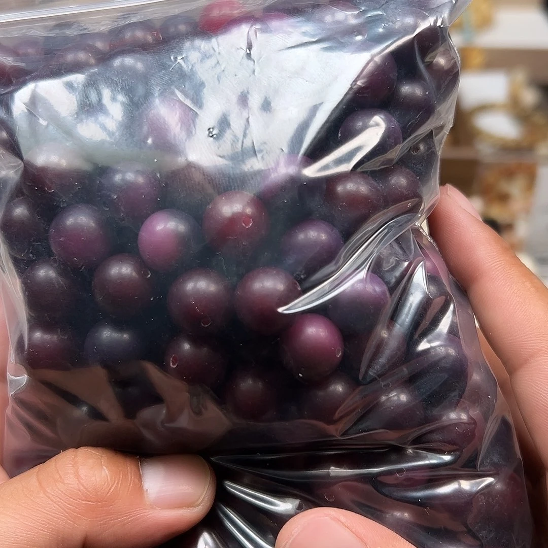 手串菩提根/象牙果390颗13左右紫色圆珠微瑕