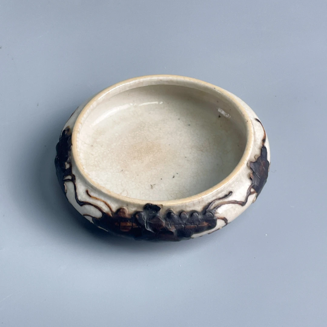 瓷器/古董清光绪哥釉铁骨泥笔洗-M25AN002C08/收藏/文物/绣花张