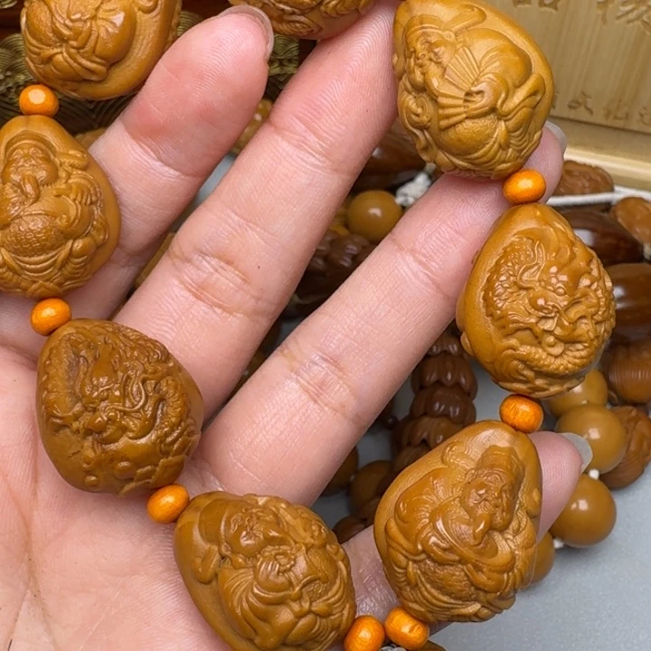 橄榄核手串/手链九龙财神