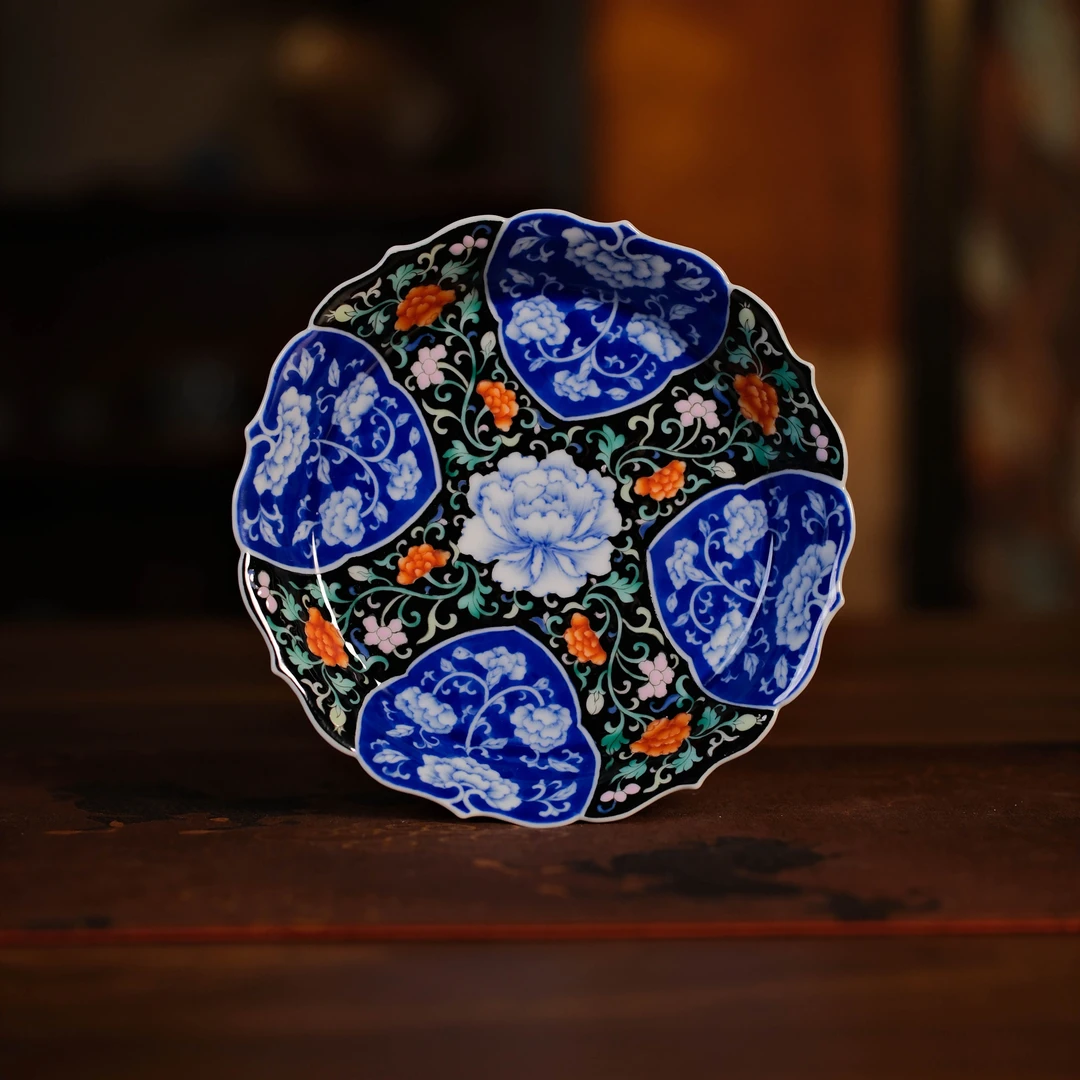 《青樵轩》青樵轩云肩古彩壶承