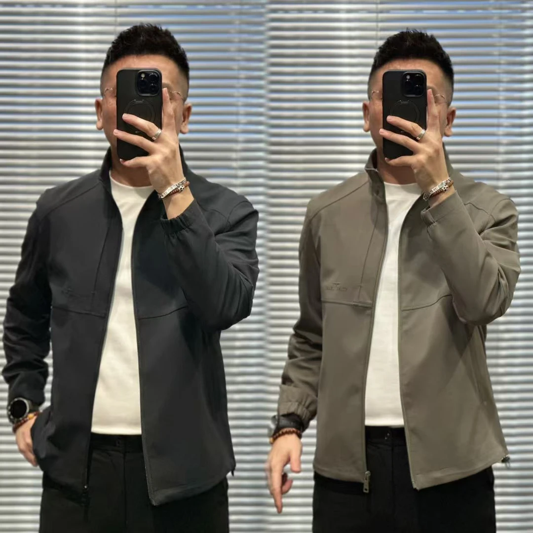 7153欧货春夏款时尚休闲男士立领百搭外套