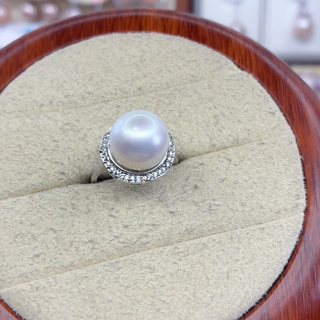合金淡水珍珠戒指