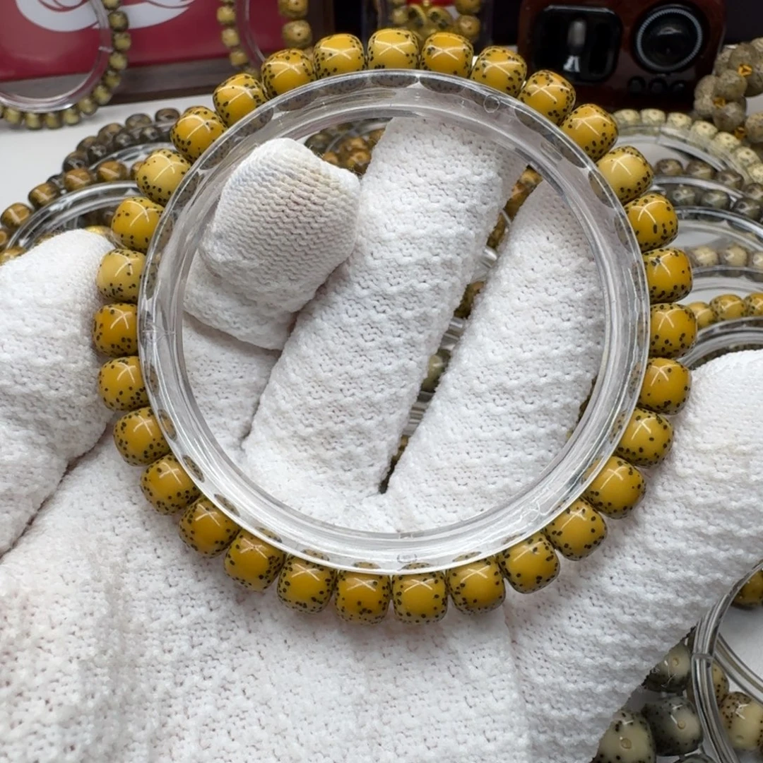 吊坠星月菩提8双留白 老串