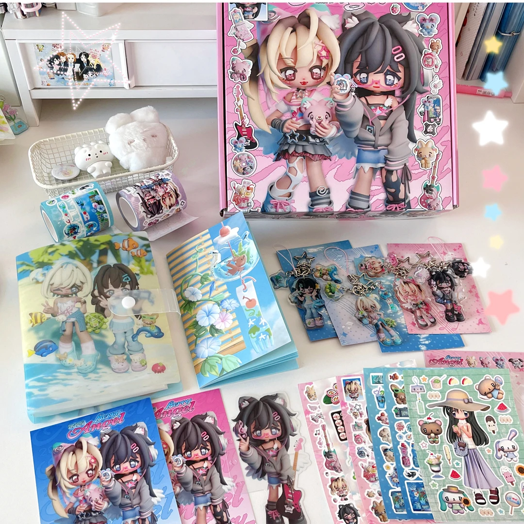 「虚拟偶像」文创新手手账套装set贴纸收纳册挂件贴纸卷TN本A7本