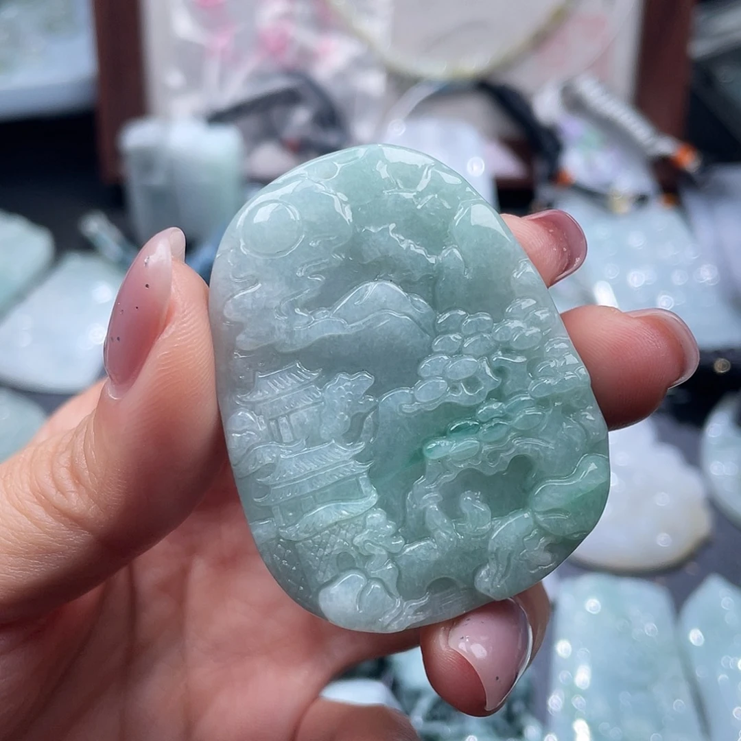 翡翠未镶嵌颈饰翡翠