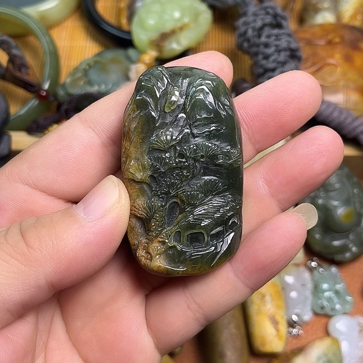 岫岩河磨玉（透闪石质玉）未镶嵌颈饰