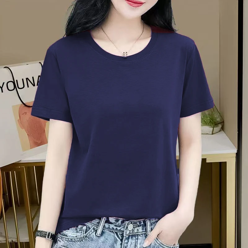 莫代尔女装2025爆款短袖T恤女夏季时尚宽松显瘦洋气新款百搭上衣