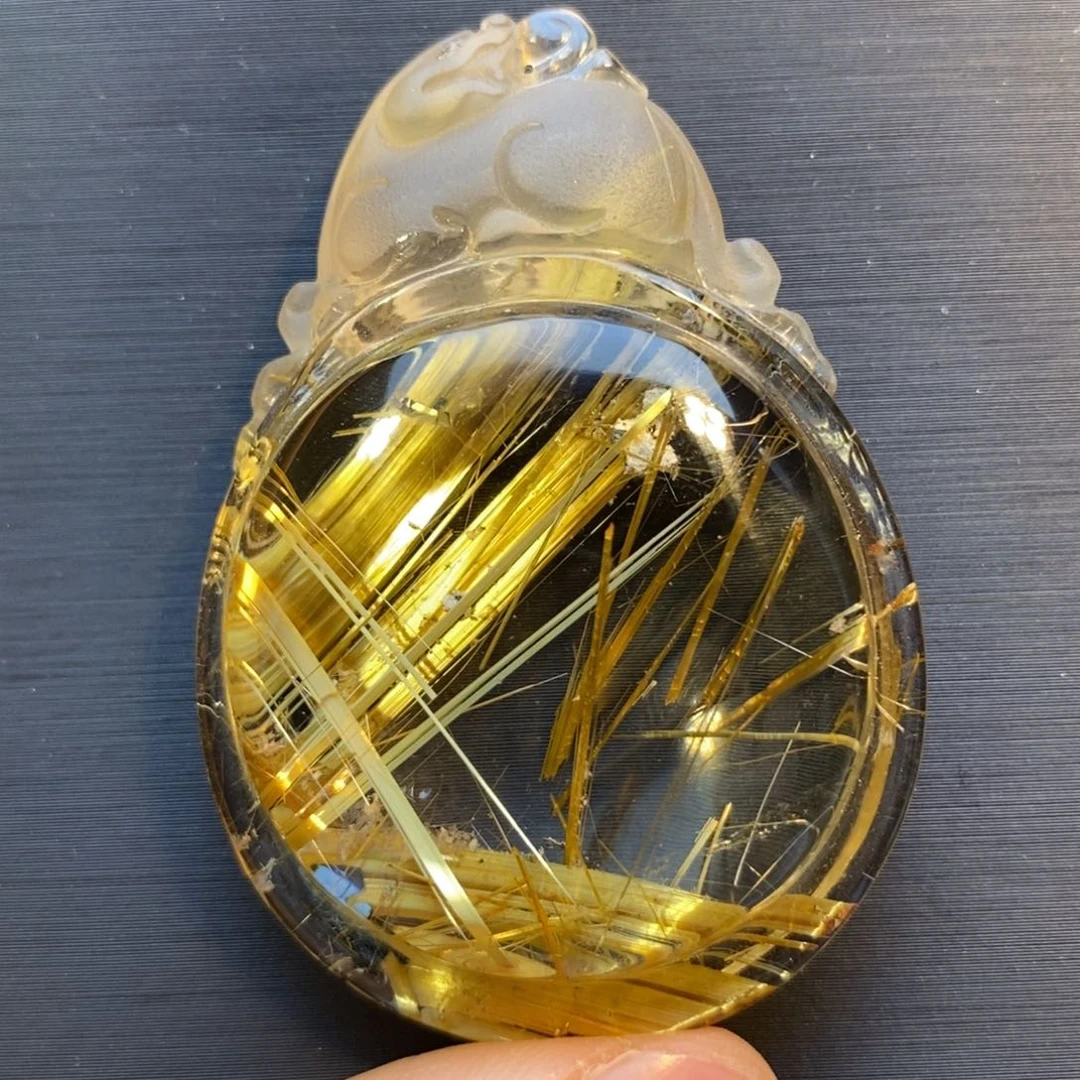 水晶未镶嵌颈饰钛晶貔貅吊坠