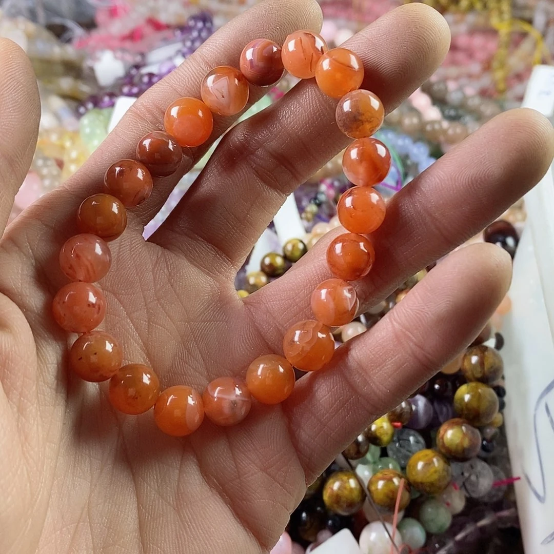 玛瑙/玉髓珠宝半成品合金风****缘一条A121