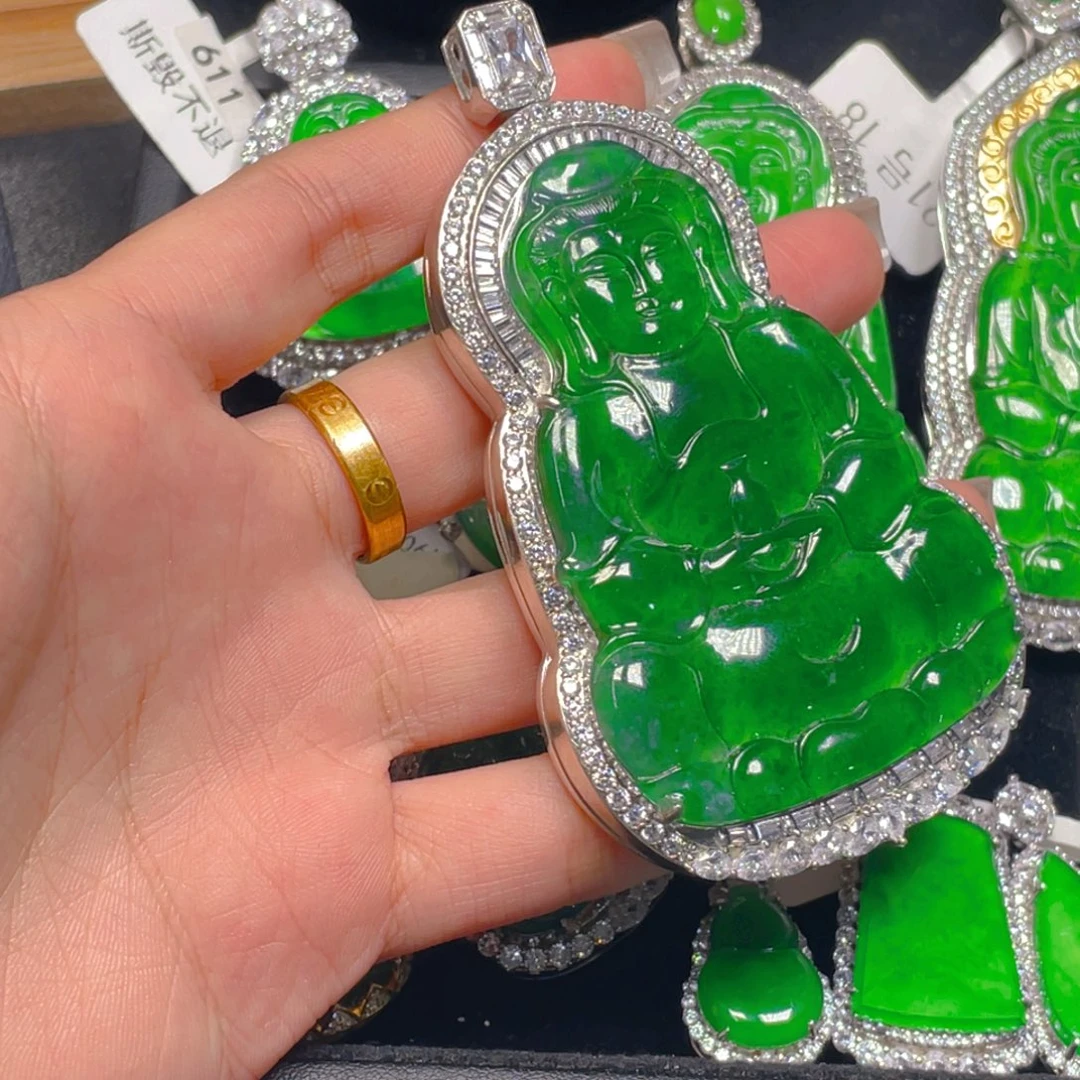 翡翠未镶嵌吊坠(不含链)