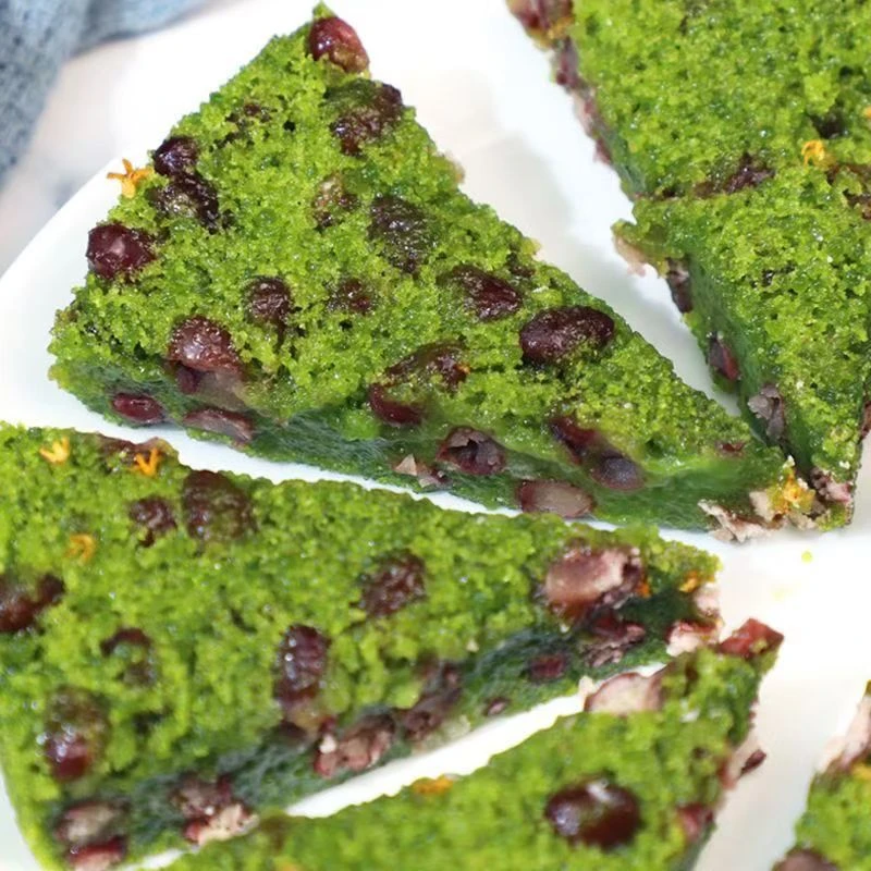 优之原麦青大米红豆糕青汁松糕糯米发糕粗粮早餐特色点心桂花正宗