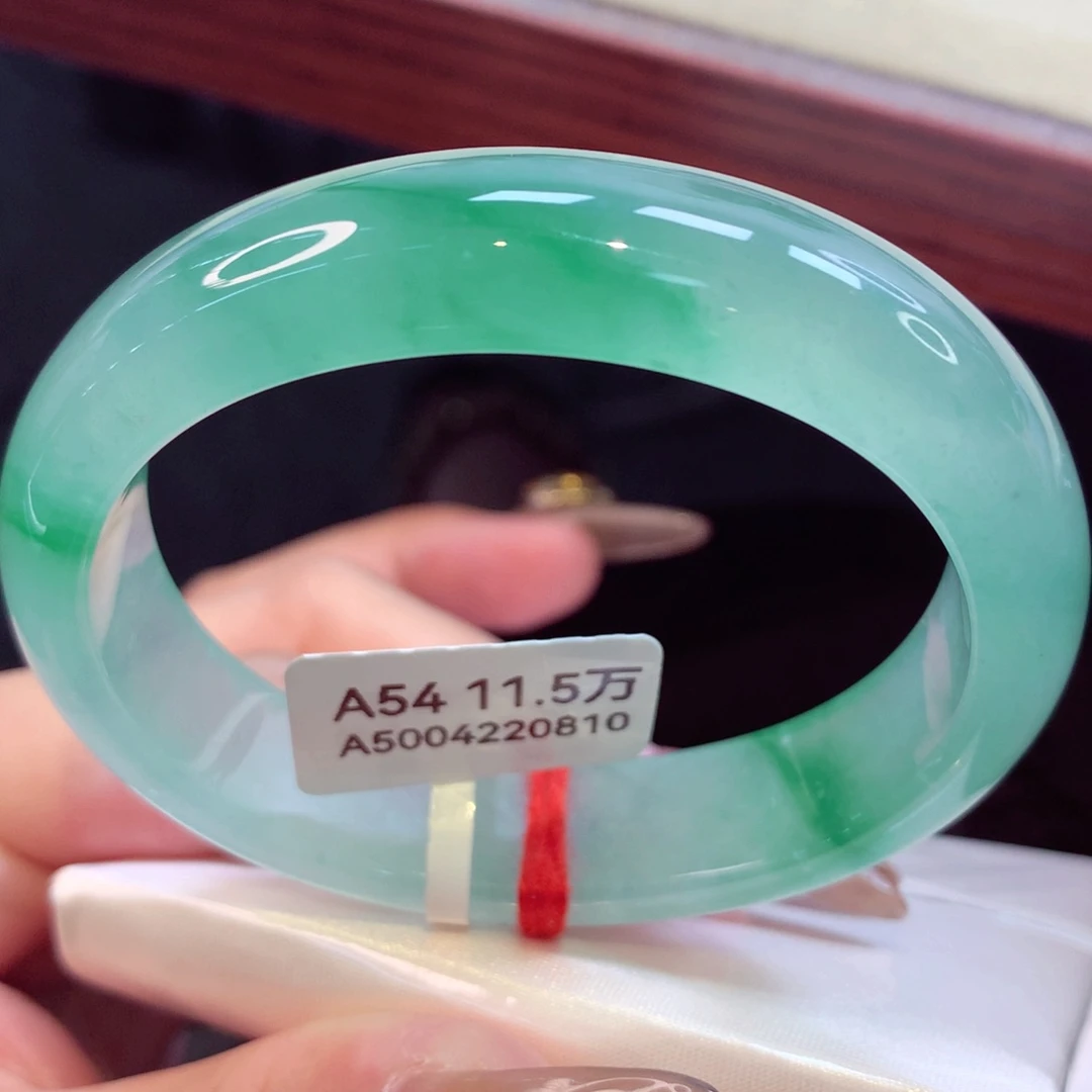 未镶嵌手镯翡翠金丝绿起光推荐13号11