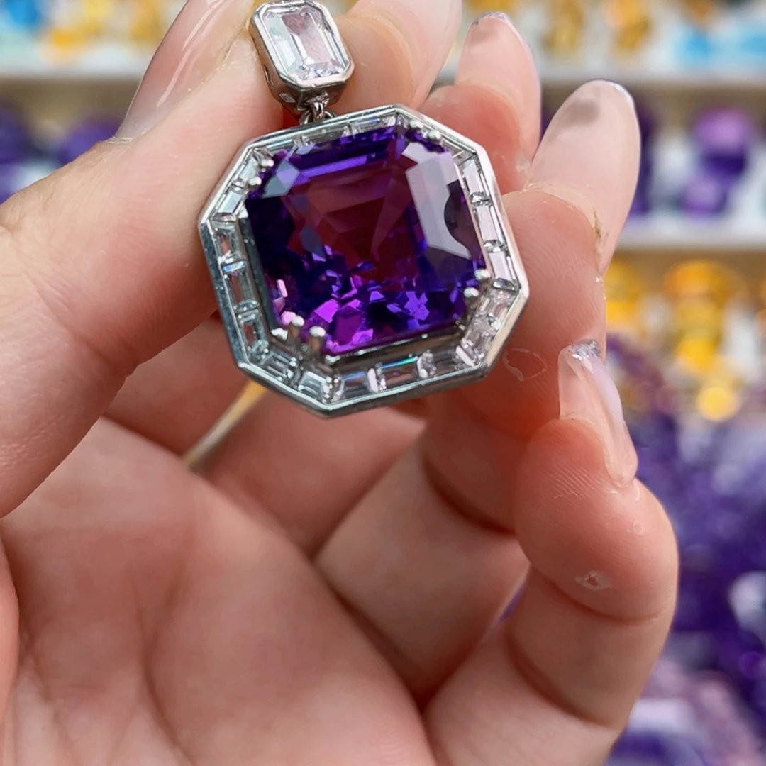 吊坠(不含链)水晶银S925镶嵌天然保真