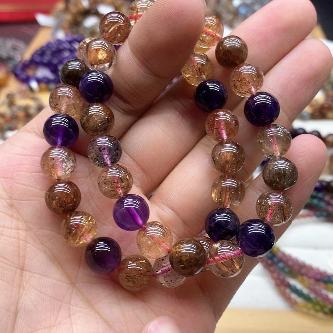 水晶手链未镶嵌多样性发货发一条