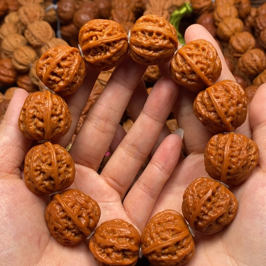 桃核手串水晶麒麟八棱