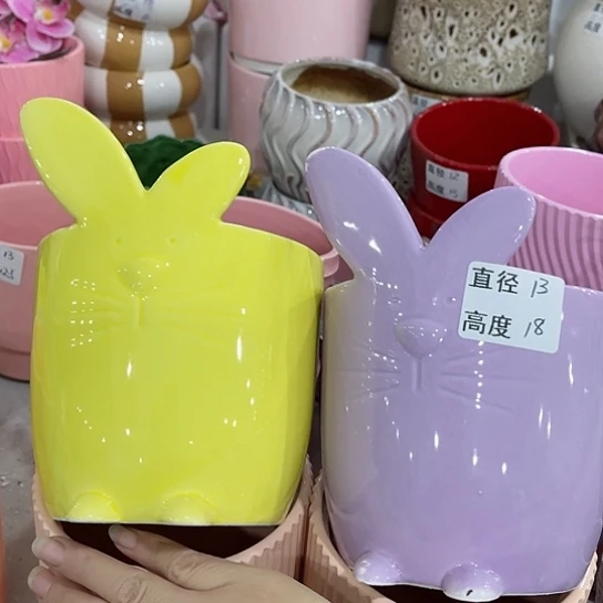 多肉绿植陶瓷花盆9.9包邮，有孔