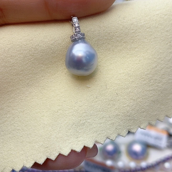 海水珍珠银S925镶嵌颈饰w81