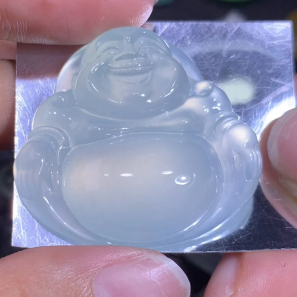 翡翠高冰大件厚装佛公627