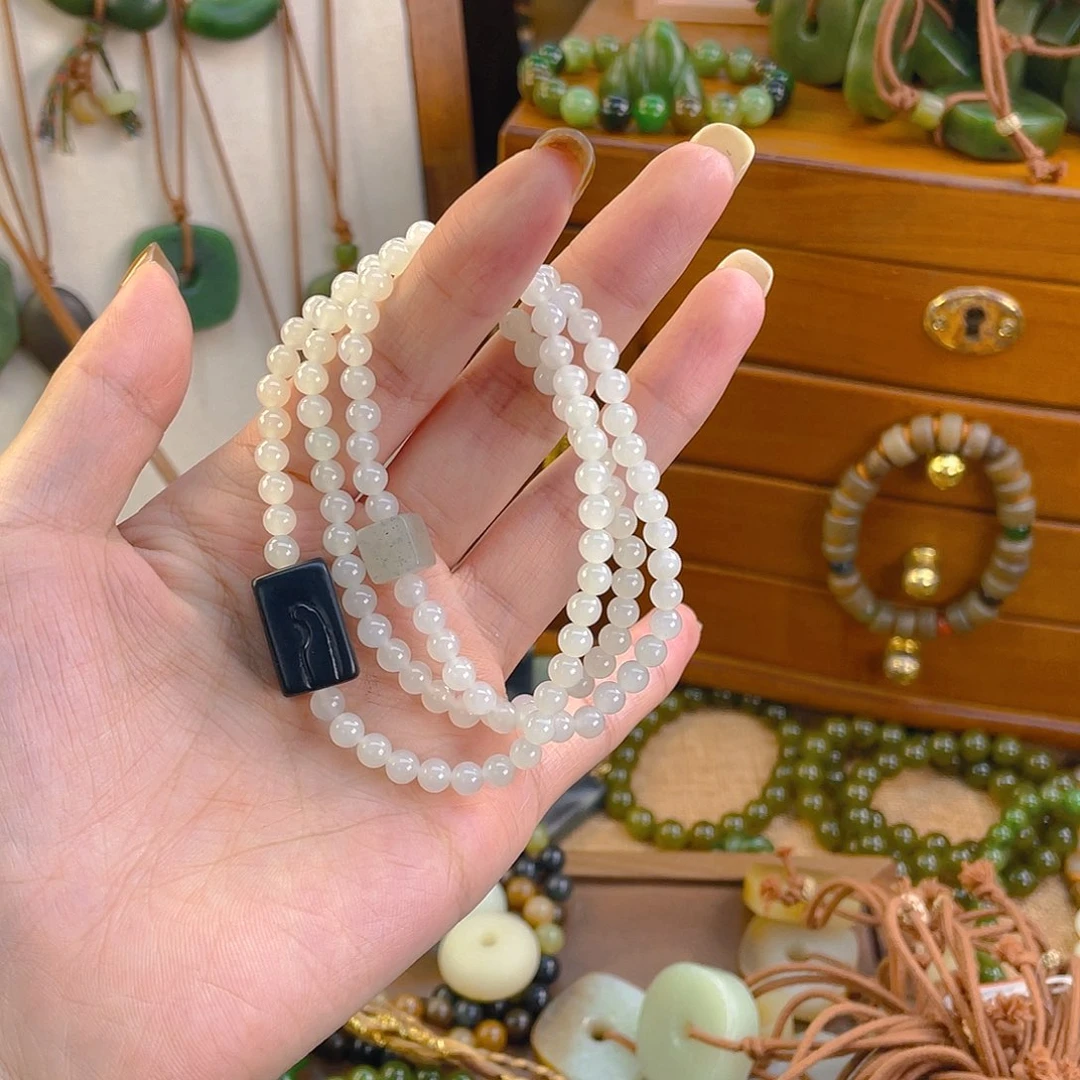 和田玉未镶嵌手链