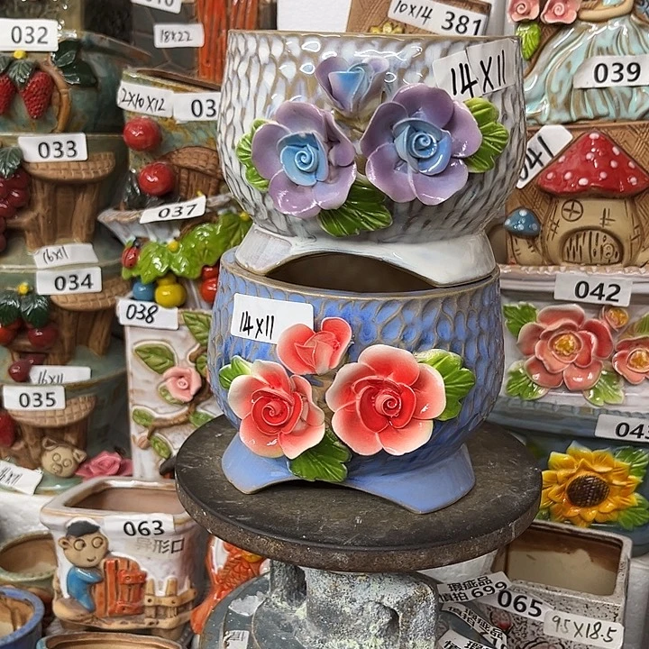 粗陶材质多肉花盆