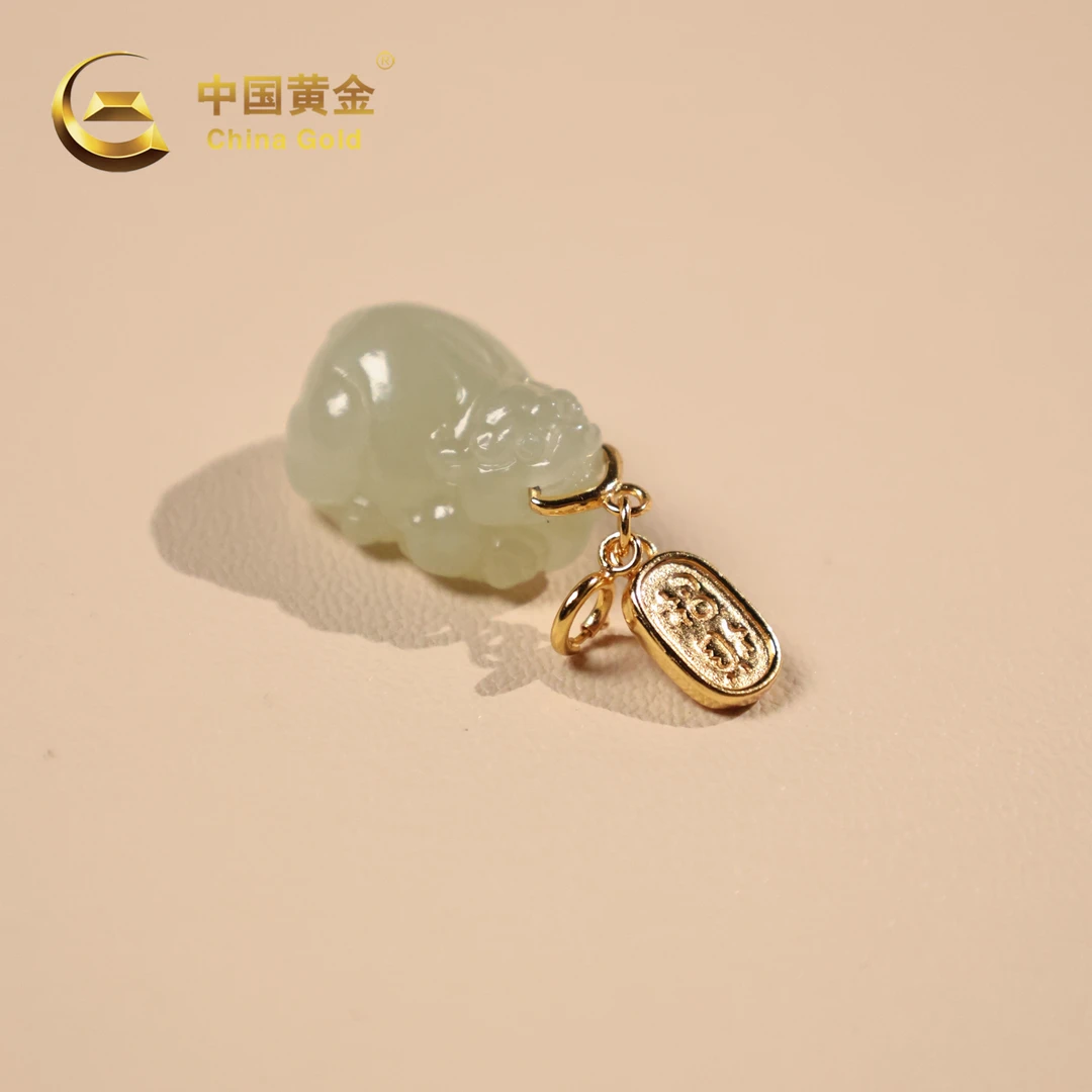 【中国黄金】温瑜 | 和田玉*吊坠*S925银镶嵌-D9410-格