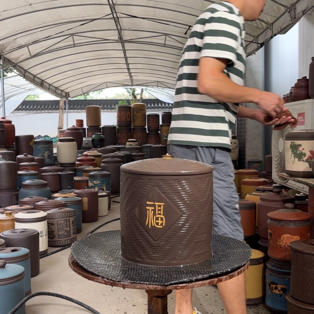 紫砂茶叶罐8饼茶叶罐
