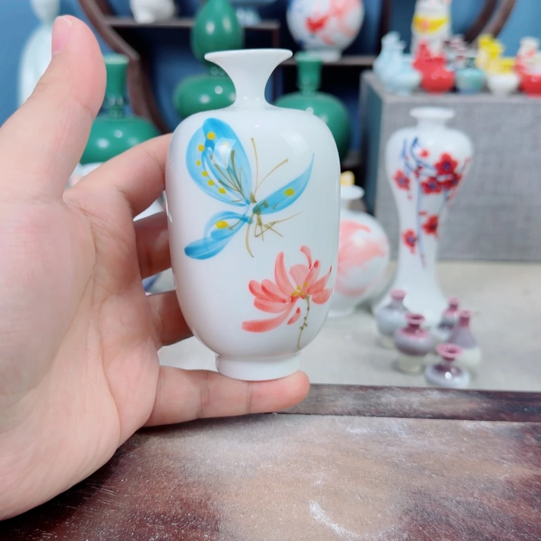 陶瓷手工小花器摆件